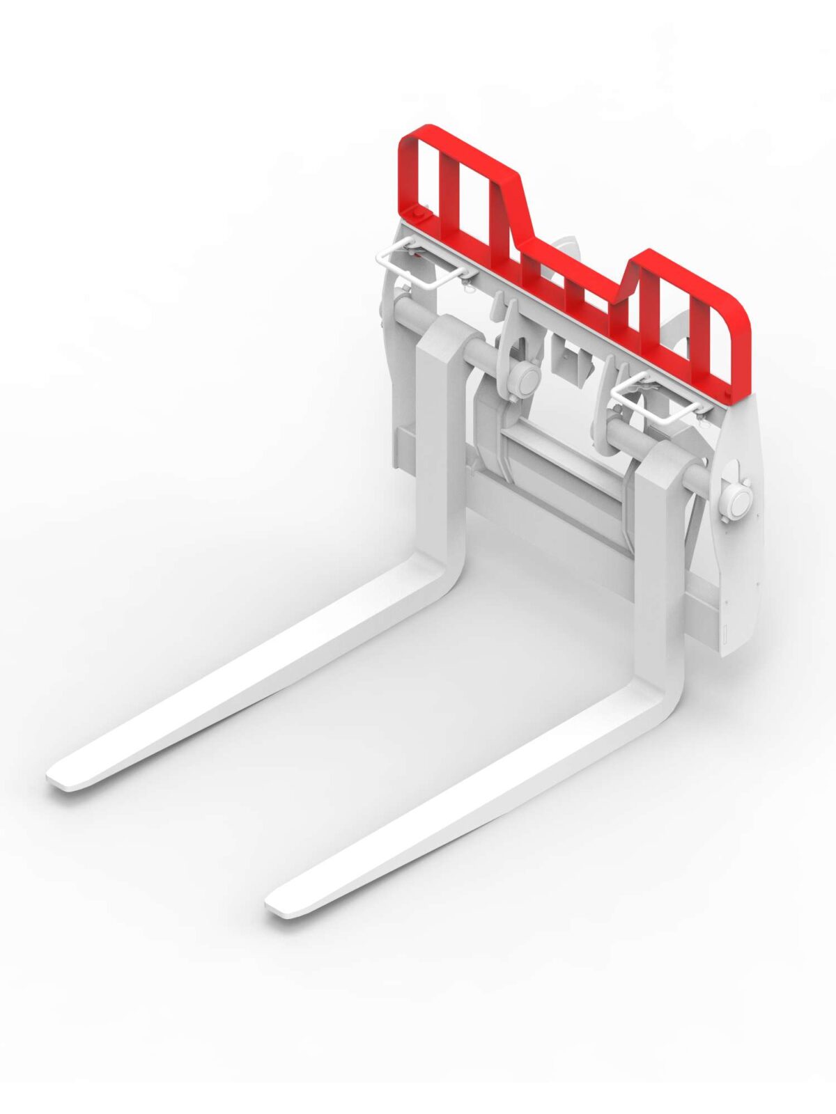 Load protection grid for floating pallet forks for telehandlers